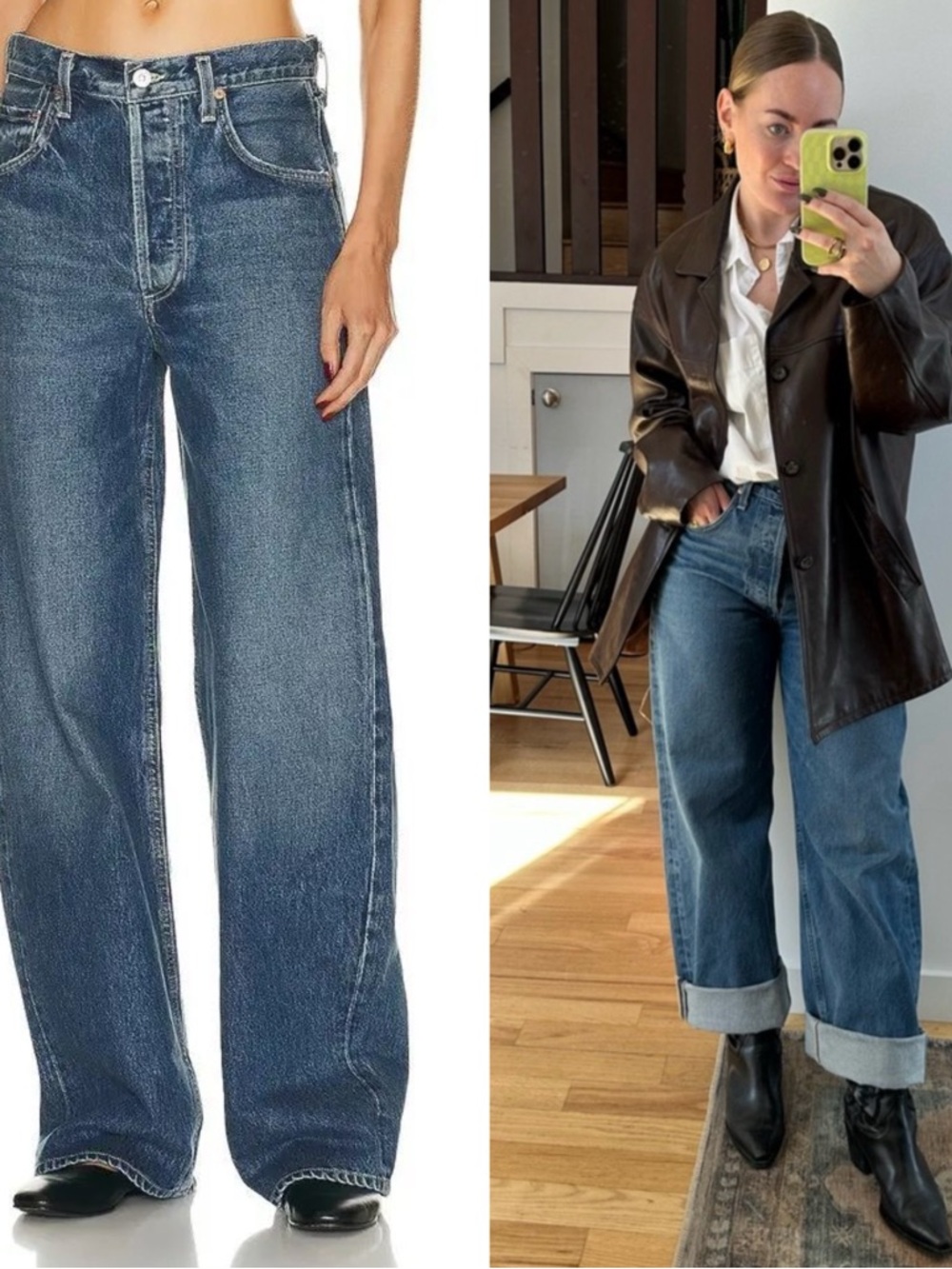 NWT Citizens of Humanity Ayla Baggy Crop Jeans in Brielle Wash